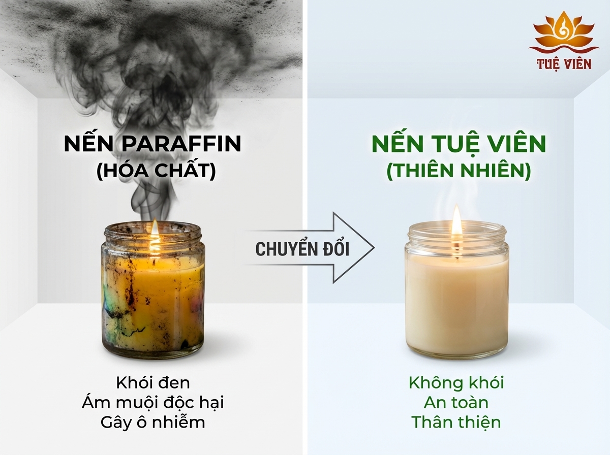 SỰ THẬT VỀ "KHÓI VÔ HÌNH" VÀ LÝ DO BẠN CẦN CHUYỂN SANG NẾN SẠCH TUỆ VIÊN NGAY HÔM NAY